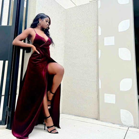Fashion Nova | Dresses | Burgundy Gown | Poshmark